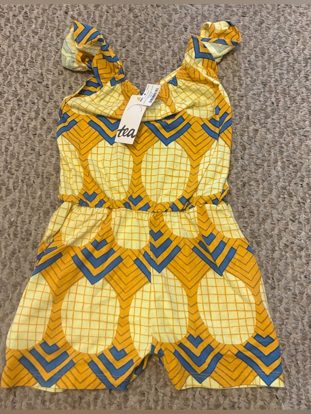 Tea Collection Girls’ Romper, Size 6